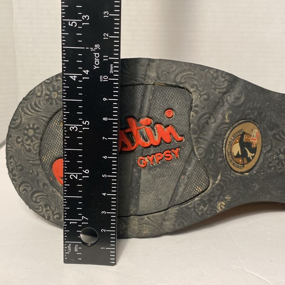 Justin Gypsy Boot Pink Brown Leather Women Western Cowboy Round Toe 9.5 - Picture 10 of 13